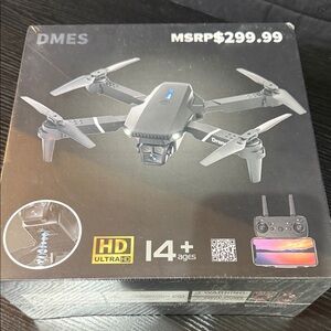 DMES Advanced Black Drone w/ Dual HD Cameras.  Sealed/New